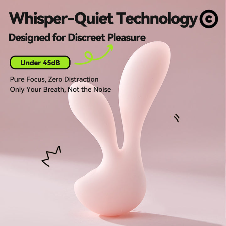 Cute Little Rabbit Dual-head Vibrator Quiet, Discreet &amp; Ergonomic Design