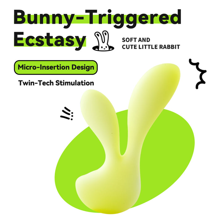 Cute Little Rabbit Dual-head Vibrator Quiet, Discreet &amp; Ergonomic Design